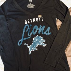 Long Sleeves Detroit Lions Tee Medium